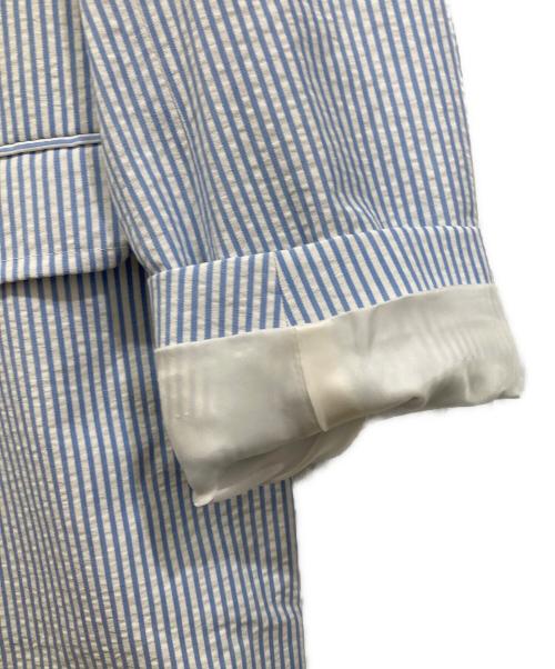 BROOKS BROTHERS（ブルックスブラザーズ）BROOKS BROTHERS (ブルックスブラザーズ) スーピマコットンシアサッカー段返３釦アンコンジャケット ブルー サイズ:44Rの古着・服飾アイテム