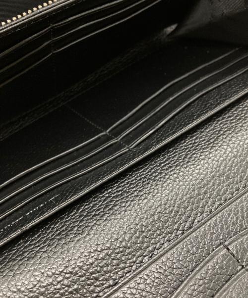 NUMBER (N)INE（ナンバーナイン）NUMBER (N)INE (ナンバーナイン) スタッズ×パンチングレザーラウンドジップロングウォレット ブラックの古着・服飾アイテム