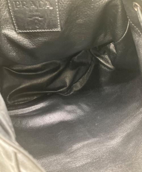 PRADA（プラダ）PRADA (プラダ) レザーバックパック ブラックの古着・服飾アイテム