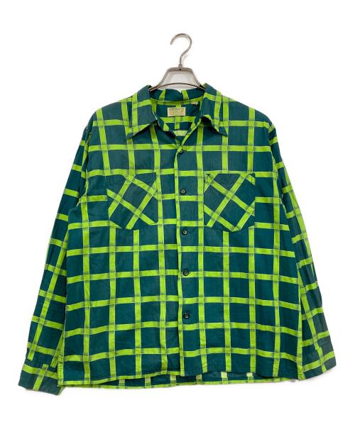 DEER CREEK（ディアークリーク）DEER CREEK (ディアークリーク) 長袖オープンカラーシャツ グリーン サイズ:-の古着・服飾アイテム