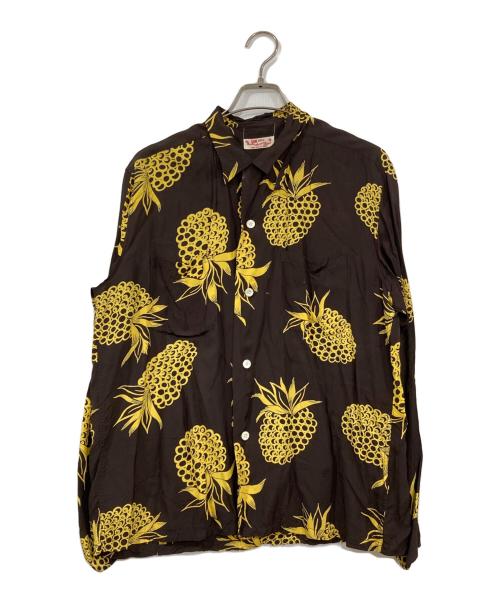 Sun Surf（サンサーフ）Sun Surf (サンサーフ) 長袖アロハシャツ ブラウン サイズ:Lの古着・服飾アイテム