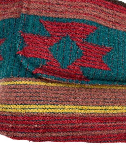 CHAPS RALPH LAUREN（チャップス ラルフローレン）CHAPS RALPH LAUREN (チャップス ラルフローレン) ネイティブ柄ステンカラーコート レッド サイズ:Lの古着・服飾アイテム