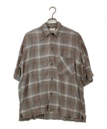 REMI RELIEF（レミレリーフ）の古着「CHECK 2 WAY SHIRT」｜ブラウン