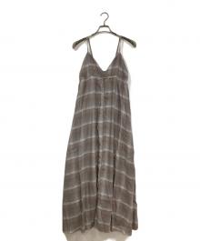 REMI RELIEF（レミレリーフ）の古着「CHECK CAMI DRESS」｜ブラウン