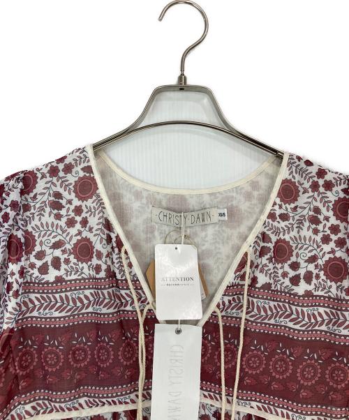 CHRISTY DAWN（クリスティ ダウン）CHRISTY DAWN (クリスティ ダウン) VINTAGE PALOMA DRESS ワインレッド サイズ:36の古着・服飾アイテム