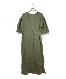 L'appartement（アパルトモン）の古着「Linen Madam Dress」｜グリーン