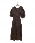 L'appartementアパルトモン）の古着「Linen Madam Dress」｜ブラウン