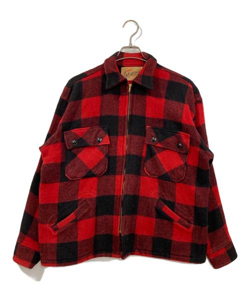 utica Duxbak（ダックスバック）UTICA DUXBAK (ダックスバック) ヴィンテージウールチェックジャケット レッド サイズ:-の古着・服飾アイテム