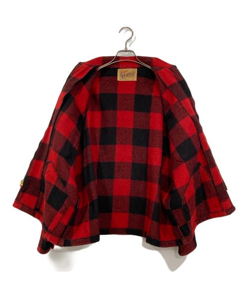 utica Duxbak（ダックスバック）UTICA DUXBAK (ダックスバック) ヴィンテージウールチェックジャケット レッド サイズ:-の古着・服飾アイテム