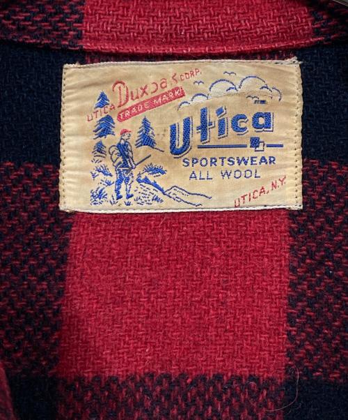 utica Duxbak（ダックスバック）UTICA DUXBAK (ダックスバック) ヴィンテージウールチェックジャケット レッド サイズ:-の古着・服飾アイテム