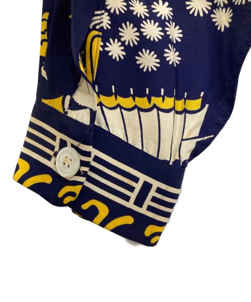 coopers（クーパーズ）coopers (クーパーズ) ヴィンテージハワイアンシャツ 【光龍】 ブルー サイズ:M 15-15 1/2の古着・服飾アイテム