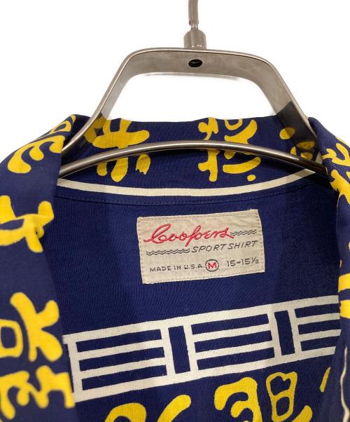 coopers（クーパーズ）coopers (クーパーズ) ヴィンテージハワイアンシャツ 【光龍】 ブルー サイズ:M 15-15 1/2の古着・服飾アイテム