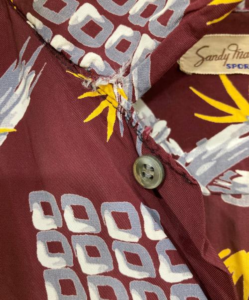 Sandy mac Donald（サンディマクドナルド）Sandy mac Donald (サンディマクドナルド) ヴィンテージハワイアンシャツ パープル サイズ:Lの古着・服飾アイテム