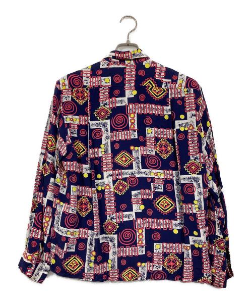 town topic（タウントピック）town topic (タウントピック) アトミック柄ヴィンテージハワイアンシャツ パープル サイズ:Ⅿの古着・服飾アイテム