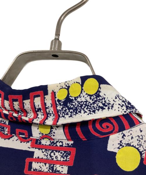 town topic（タウントピック）town topic (タウントピック) アトミック柄ヴィンテージハワイアンシャツ パープル サイズ:Ⅿの古着・服飾アイテム