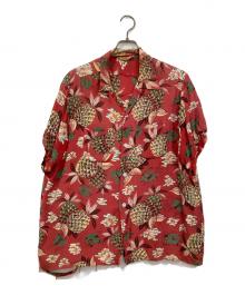 national shirt sports（ナショナル シャツ スポーツ）の古着「パイナップル柄 ヴィンテージ半袖アロハシャツ」｜レッド