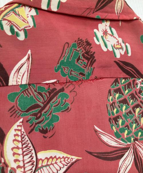 national shirt sports（ナショナル シャツ スポーツ）national shirt sports (ナショナル シャツ スポーツ) パイナップル柄 ヴィンテージ半袖アロハシャツ レッド サイズ:XLの古着・服飾アイテム