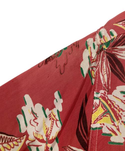 national shirt sports（ナショナル シャツ スポーツ）national shirt sports (ナショナル シャツ スポーツ) パイナップル柄 ヴィンテージ半袖アロハシャツ レッド サイズ:XLの古着・服飾アイテム