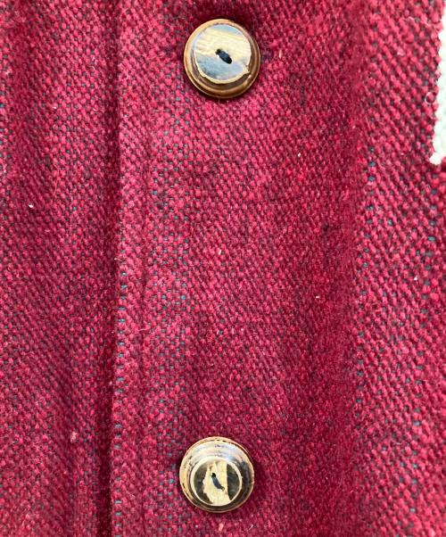 PUEBLO AZTECA MOLINA（プレブロ アステカ モリーナ）PUEBLO AZTECA MOLINA (プレブロ アステカ モリーナ) チマヨジャケット オルテガ柄 レッド サイズ:Ⅿの古着・服飾アイテム