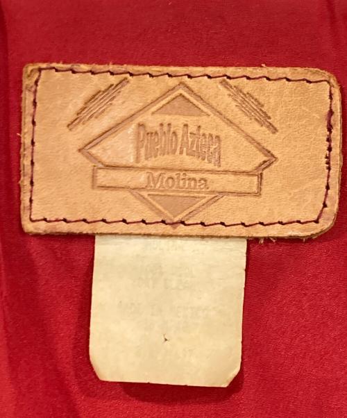 PUEBLO AZTECA MOLINA（プレブロ アステカ モリーナ）PUEBLO AZTECA MOLINA (プレブロ アステカ モリーナ) チマヨジャケット オルテガ柄 レッド サイズ:Ⅿの古着・服飾アイテム
