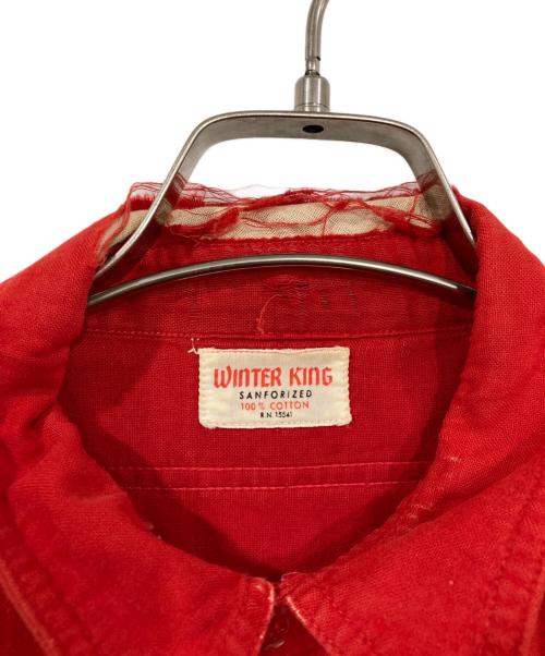WINTER KING（ウィンターキング）WINTER KING (ウィンターキング) ヴィンテージフランネルシャツ レッド サイズ:ーの古着・服飾アイテム