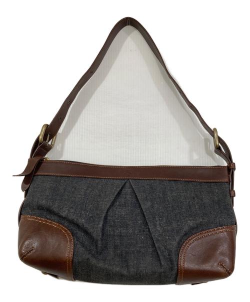 BURBERRY BLUE LABEL（バーバリーロンドンブルーレーベル）BURBERRY BLUE LABEL (バーバリーロンドンブルーレーベル) デニムワンショルダーバッグ ブラウン×グレーの古着・服飾アイテム