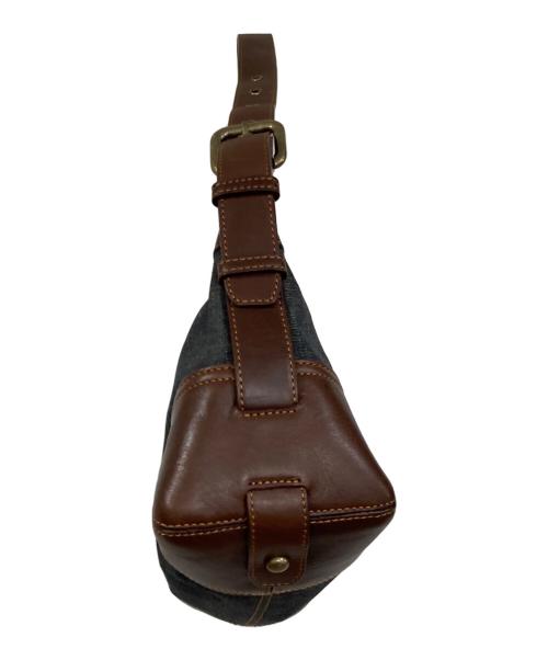 BURBERRY BLUE LABEL（バーバリーロンドンブルーレーベル）BURBERRY BLUE LABEL (バーバリーロンドンブルーレーベル) デニムワンショルダーバッグ ブラウン×グレーの古着・服飾アイテム