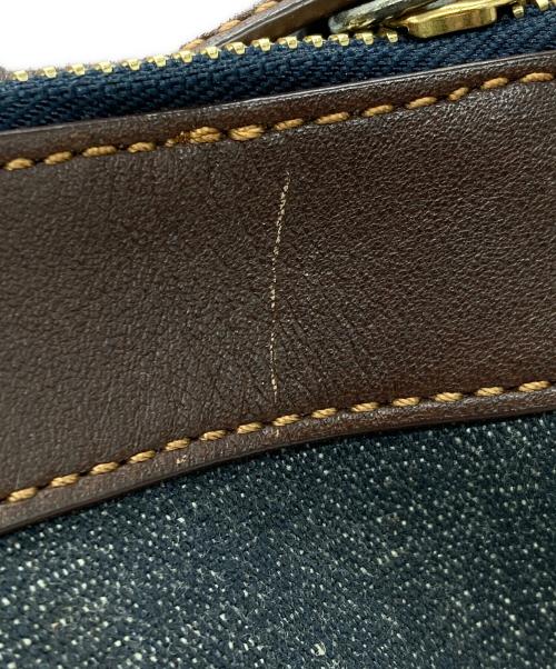 BURBERRY BLUE LABEL（バーバリーロンドンブルーレーベル）BURBERRY BLUE LABEL (バーバリーロンドンブルーレーベル) デニムワンショルダーバッグ ブラウン×グレーの古着・服飾アイテム