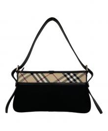 BURBERRY（バーバリー）の古着「ノバチェックワンショルダーバッグ」｜ブラック×ベージュ