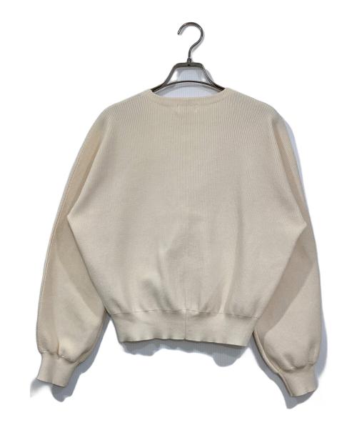 BALLSEY（ボールジィ）BALLSEY (ボールジィ) パールコンビ Vネックカーディガン アイボリー サイズ:Sの古着・服飾アイテム