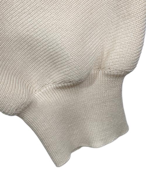 BALLSEY（ボールジィ）BALLSEY (ボールジィ) パールコンビ Vネックカーディガン アイボリー サイズ:Sの古着・服飾アイテム