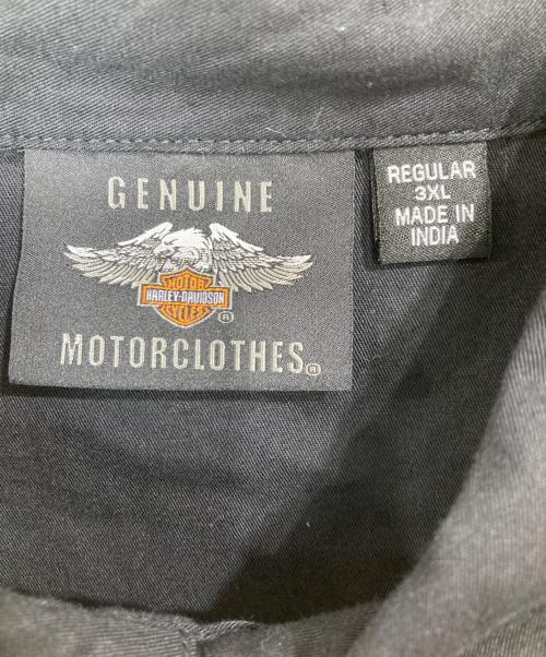 HARLEY-DAVIDSON（ハーレーダビッドソン）HARLEY-DAVIDSON (ハーレーダビッドソン) スカル刺繍半袖シャツ ブラック サイズ:3XLの古着・服飾アイテム