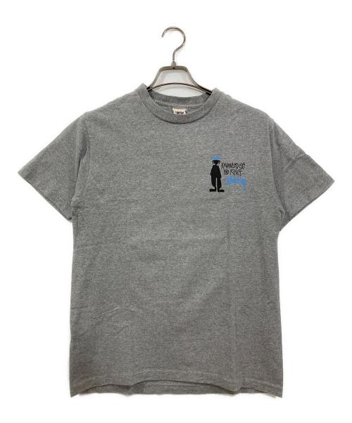 stussy（ステューシー）stussy (ステューシー) 90'sシャドーマンTシャツ グレー サイズ:Ⅿの古着・服飾アイテム
