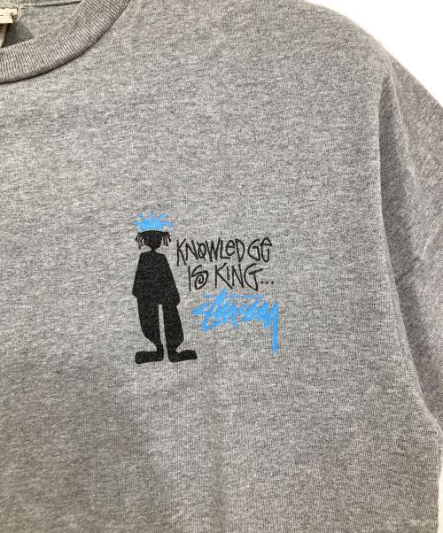 stussy（ステューシー）stussy (ステューシー) 90'sシャドーマンTシャツ グレー サイズ:Ⅿの古着・服飾アイテム