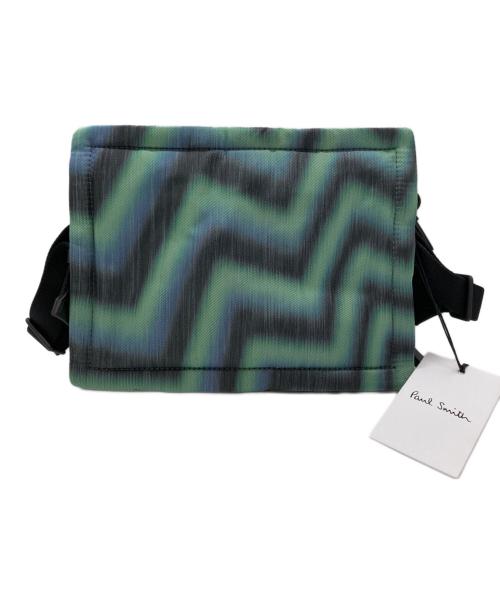 PAUL SMITH（ポールスミス）Paul Smith (ポールスミス) Zig Zag Bag ブルー×グリーンの古着・服飾アイテム