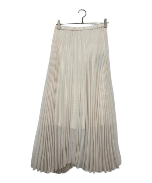 anuans（アニュアンス）anuans (アニュアンス) トリアセミックスボリュームプリーツスカート ホワイト サイズ:FREEの古着・服飾アイテム