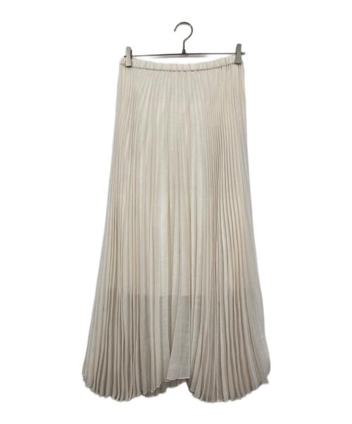 anuans（アニュアンス）anuans (アニュアンス) トリアセミックスボリュームプリーツスカート ホワイト サイズ:FREEの古着・服飾アイテム