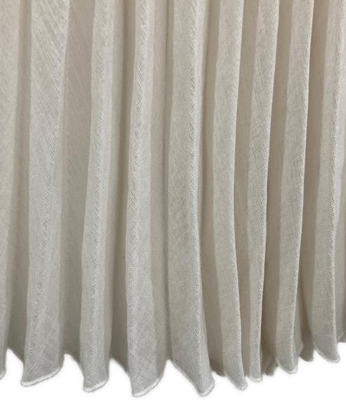 anuans（アニュアンス）anuans (アニュアンス) トリアセミックスボリュームプリーツスカート ホワイト サイズ:FREEの古着・服飾アイテム