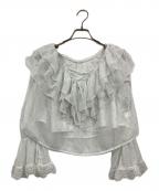 Snidelスナイデル）の古着「バリエレースブラウス」｜グレー