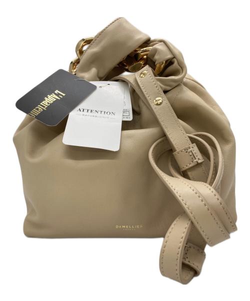 DEMELLIER（デメリエー）DEMELLIER (デメリエー) hand bag with chain ベージュ 未使用品の古着・服飾アイテム