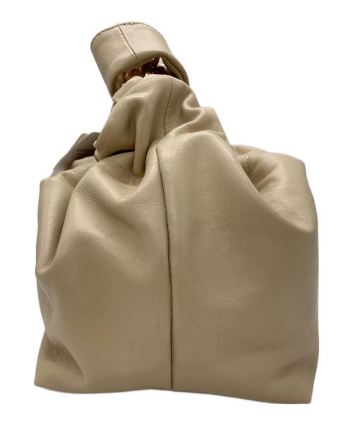 DEMELLIER（デメリエー）DEMELLIER (デメリエー) hand bag with chain ベージュ 未使用品の古着・服飾アイテム