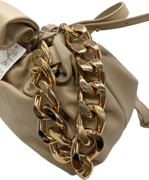 DEMELLIER（デメリエー）DEMELLIER (デメリエー) hand bag with chain ベージュ 未使用品の古着・服飾アイテム