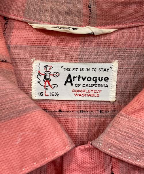 Artvogue（アートヴォーグ）Artvogue (アートヴォーグ) ヴィンテージオープンカラーシャツ ピンク サイズ:L 16-16 1/2の古着・服飾アイテム