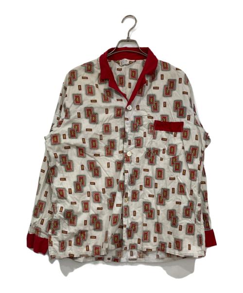 TOWN CRAFT（タウンクラフト）TOWN CRAFT (タウンクラフト) ヴィンテージ総柄パジャマシャツ ベージュ サイズ:L 42-44の古着・服飾アイテム