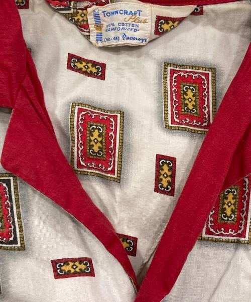 TOWN CRAFT（タウンクラフト）TOWN CRAFT (タウンクラフト) ヴィンテージ総柄パジャマシャツ ベージュ サイズ:L 42-44の古着・服飾アイテム