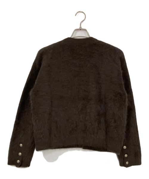 Whim Gazette（ウィムガゼット）Whim Gazette (ウィムガゼット) カシミヤ混ファーニットジャケット ブラウン サイズ:FREEの古着・服飾アイテム