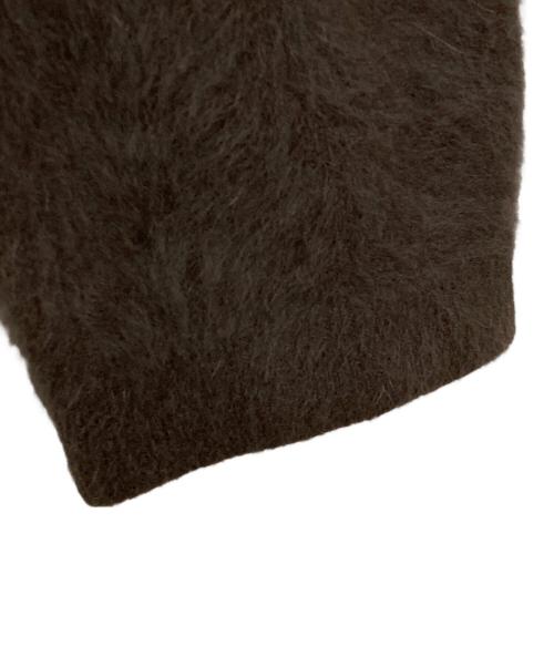 Whim Gazette（ウィムガゼット）Whim Gazette (ウィムガゼット) カシミヤ混ファーニットジャケット ブラウン サイズ:FREEの古着・服飾アイテム