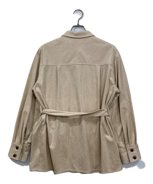 THE PAUSE（ザポーズ）THE PAUSE (ザポーズ) フェイクスエードサファリジャケット ベージュ サイズ:FREEの古着・服飾アイテム