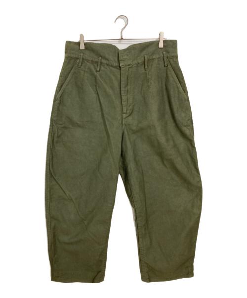 Porter Classic（ポータークラシック）Porter Classic (ポータークラシック) MOLESKIN CLASSIC PANTS グリーン サイズ:Lの古着・服飾アイテム