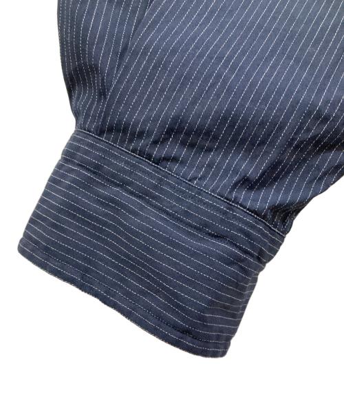 Porter Classic（ポータークラシック）Porter Classic (ポータークラシック) ROLL UP PIN STRIPE SHIRT ネイビー サイズ:Lの古着・服飾アイテム